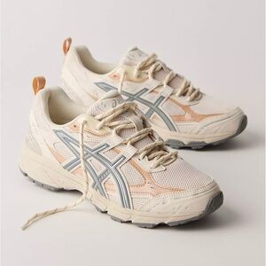 Asics Beige and Light Gray Running Shoes